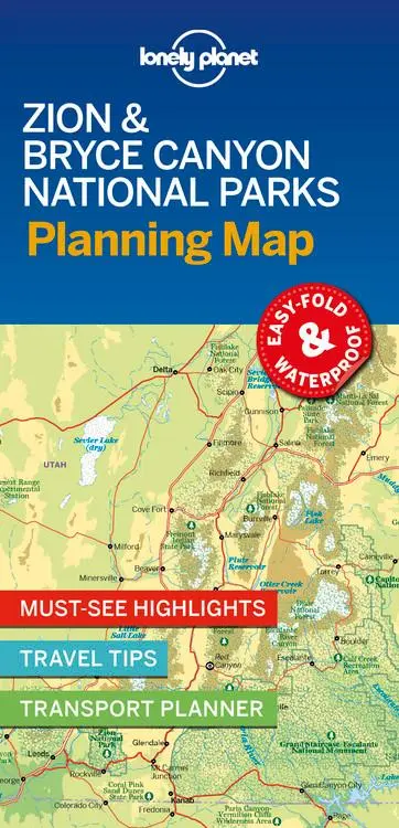 Cover: 9781788686167 | Lonely Planet Zion &amp; Bryce Canyon National Parks Planning Map | Planet