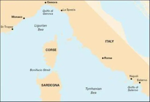 Cover: 9781846236167 | Imray Chart M40 | Ligurian and Tyrrhenian Sea | Imray | (Land-)Karte