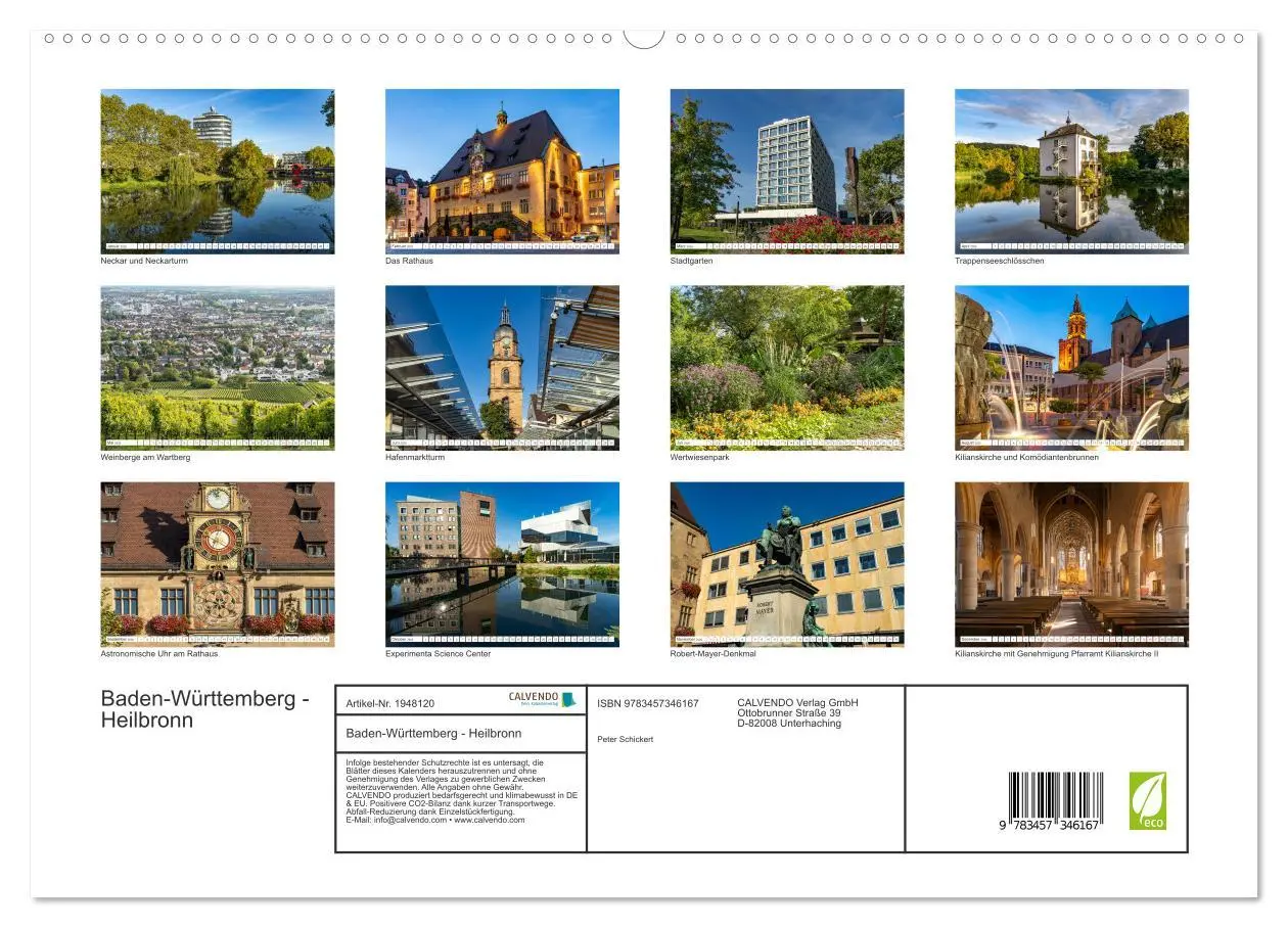 Bild: 9783457346167 | Baden-Württemberg - Heilbronn (hochwertiger Premium Wandkalender...