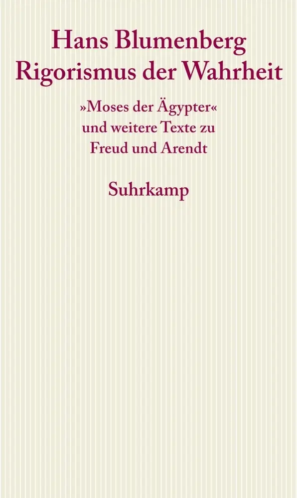 Cover: 9783518586167 | Rigorismus der Wahrheit | Hans Blumenberg | Taschenbuch | 134 S.