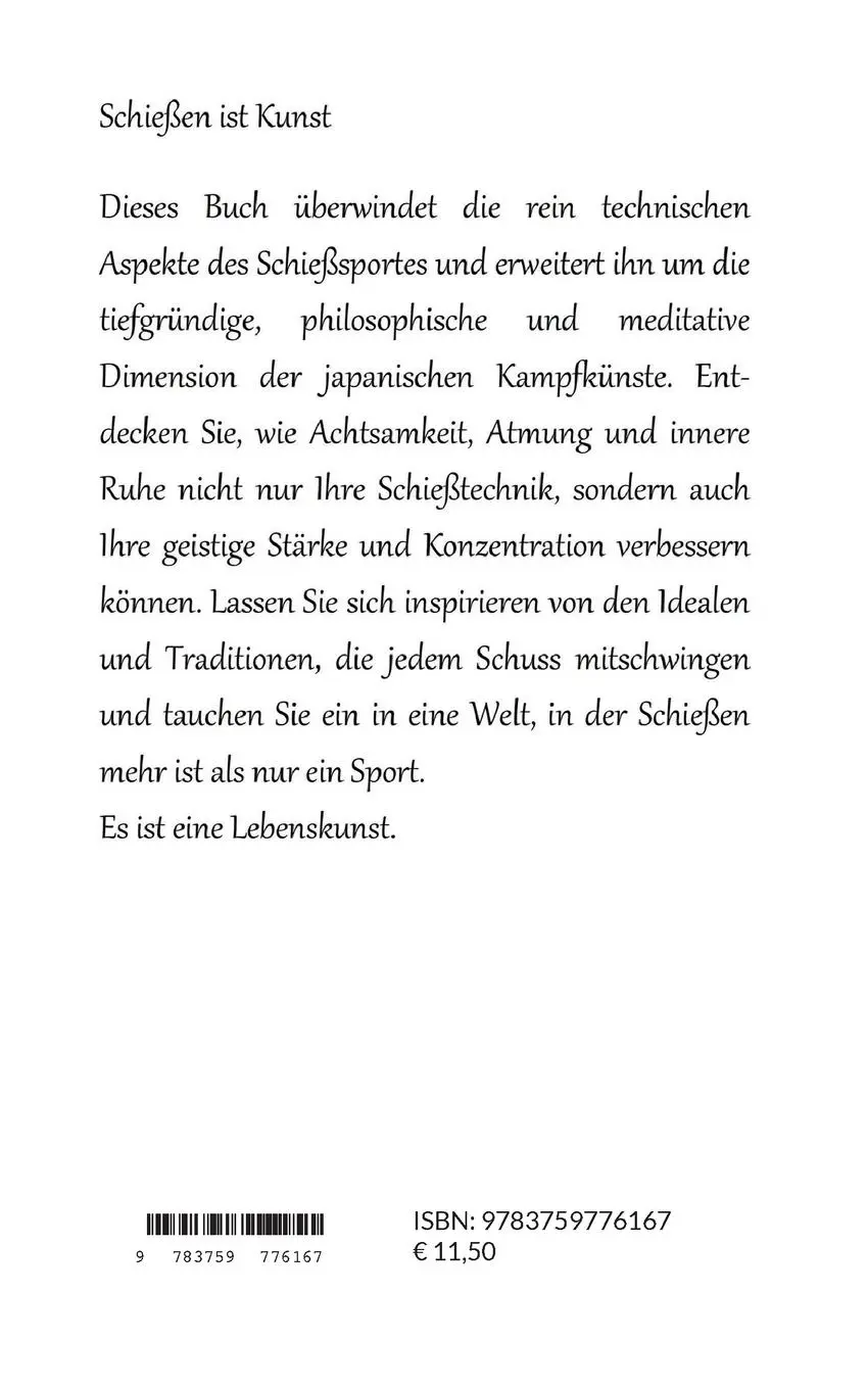 Rückseite: 9783759776167 | Von der Kunst des Schießens | Christin Fank | Taschenbuch | Paperback