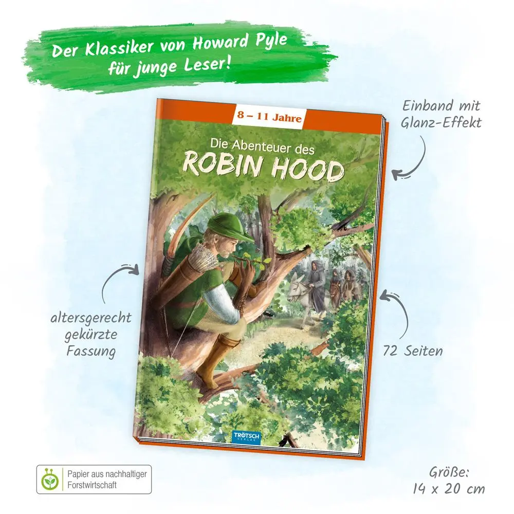 Bild: 9783965526167 | Trötsch Kinderbuch Klassiker Die Abenteuer des Robin Hood | KG | Buch