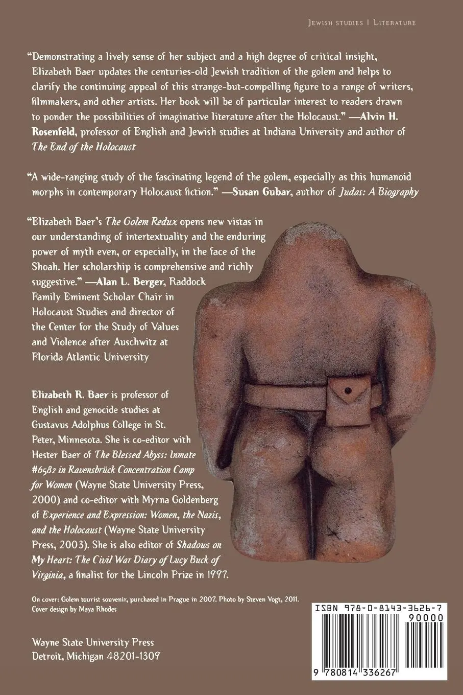 Rückseite: 9780814336267 | The Golem Redux | From Prague to Post-Holocaust Fiction | Baer | Buch
