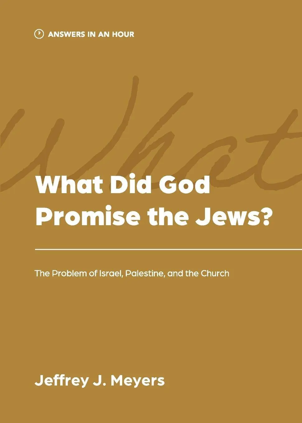Cover: 9781957726267 | What Did God Promise the Jews? | Jeffrey J. Meyers | Taschenbuch