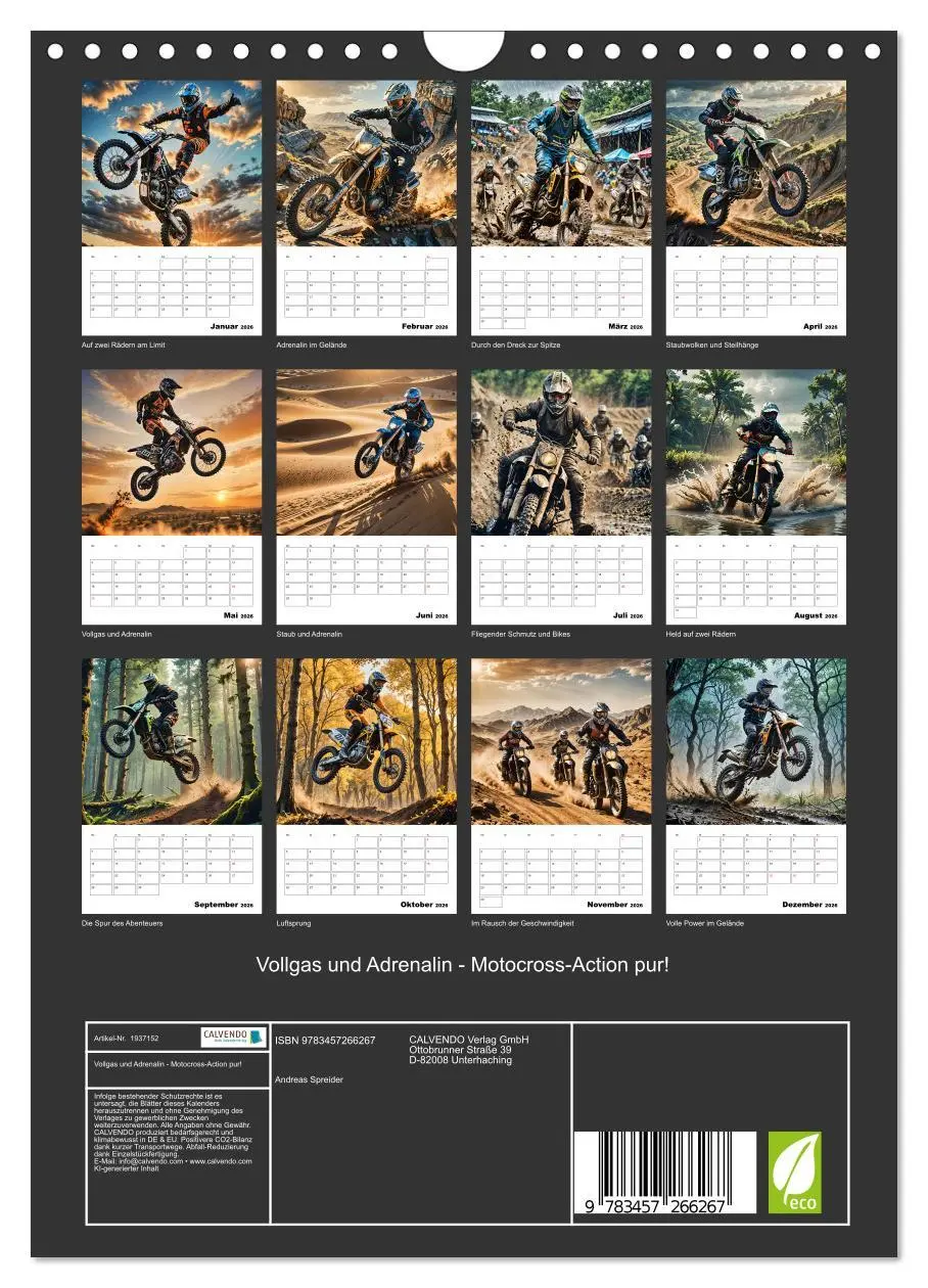 Bild: 9783457266267 | Vollgas und Adrenalin - Motocross-Action pur! (Wandkalender 2026...