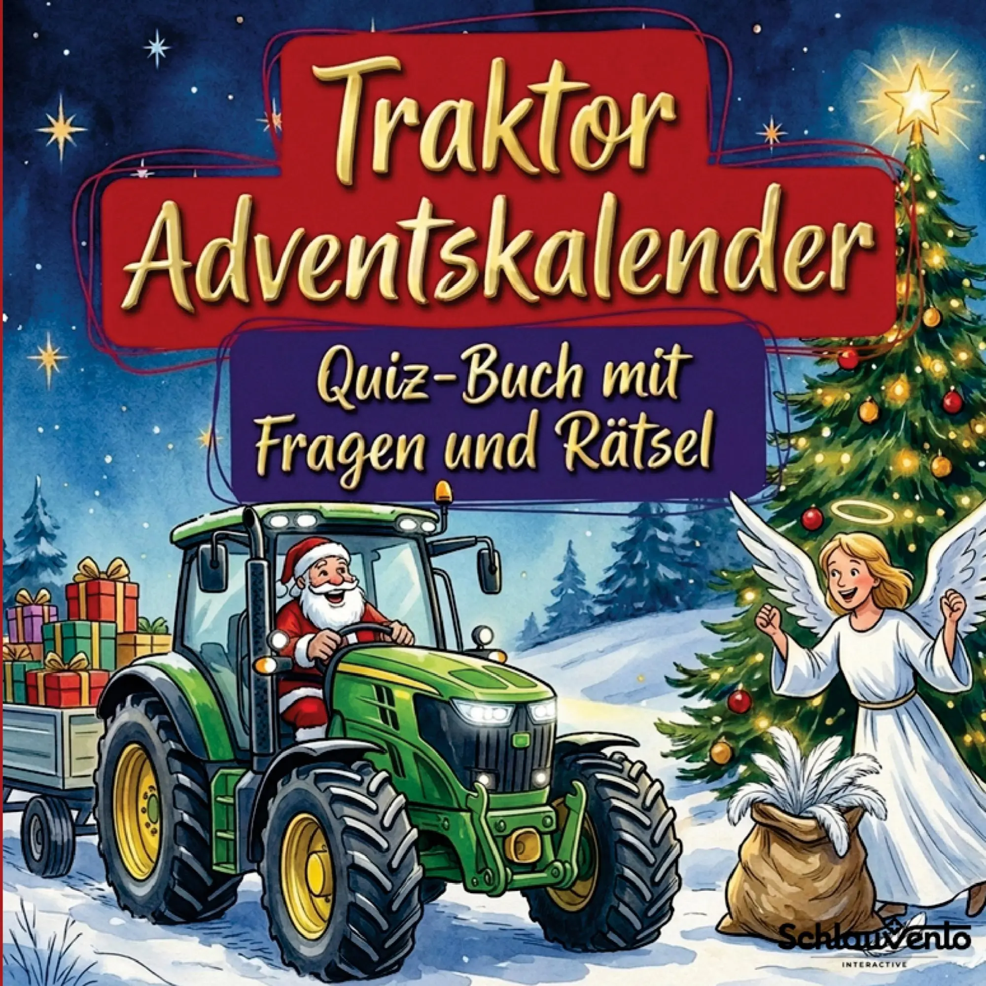 Cover: 9783693196267 | Traktor-Adventskalender: Quiz-Buch mit Fragen und Rätsel | Interactive