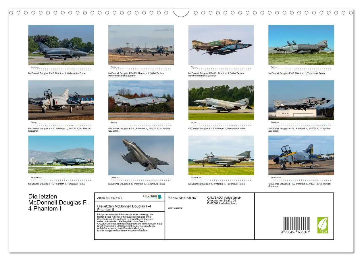 Bild: 9783457636367 | Die letzten McDonnell Douglas F-4 Phantom II (Wandkalender 2026 DIN...