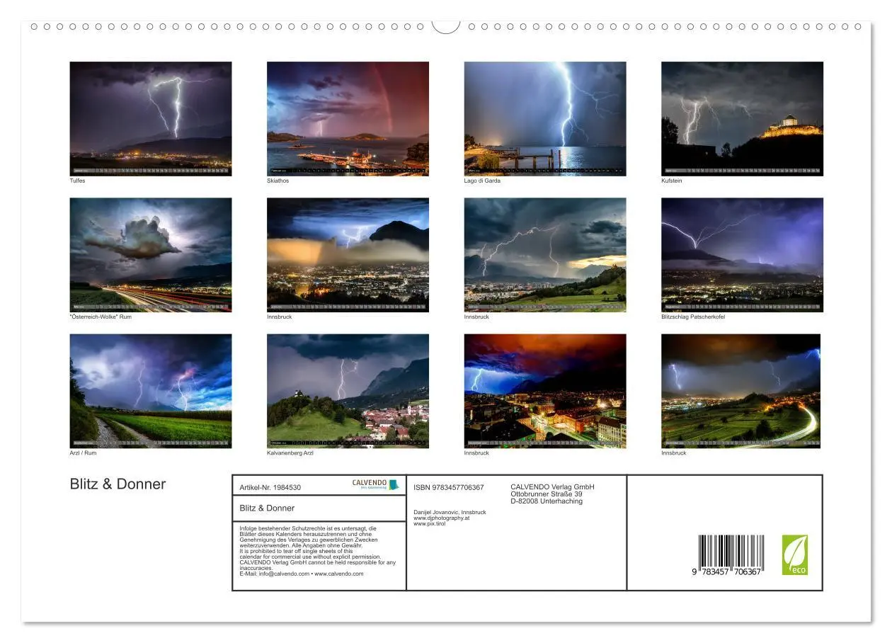 Bild: 9783457706367 | Blitz &amp; Donner (hochwertiger Premium Wandkalender 2026 DIN A2...