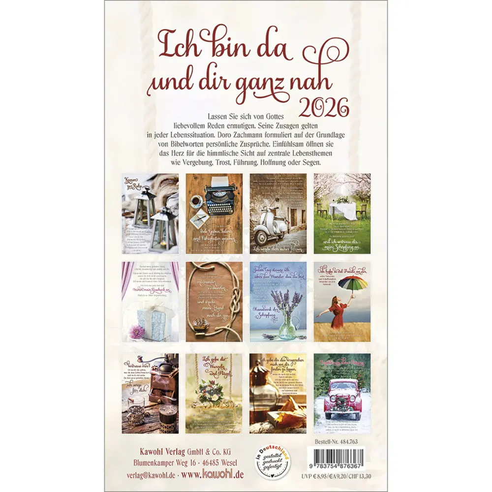 Bild: 9783754876367 | Ich bin da und dir ganz nah 2026 | Doro Zachmann | Kalender | 13 S.