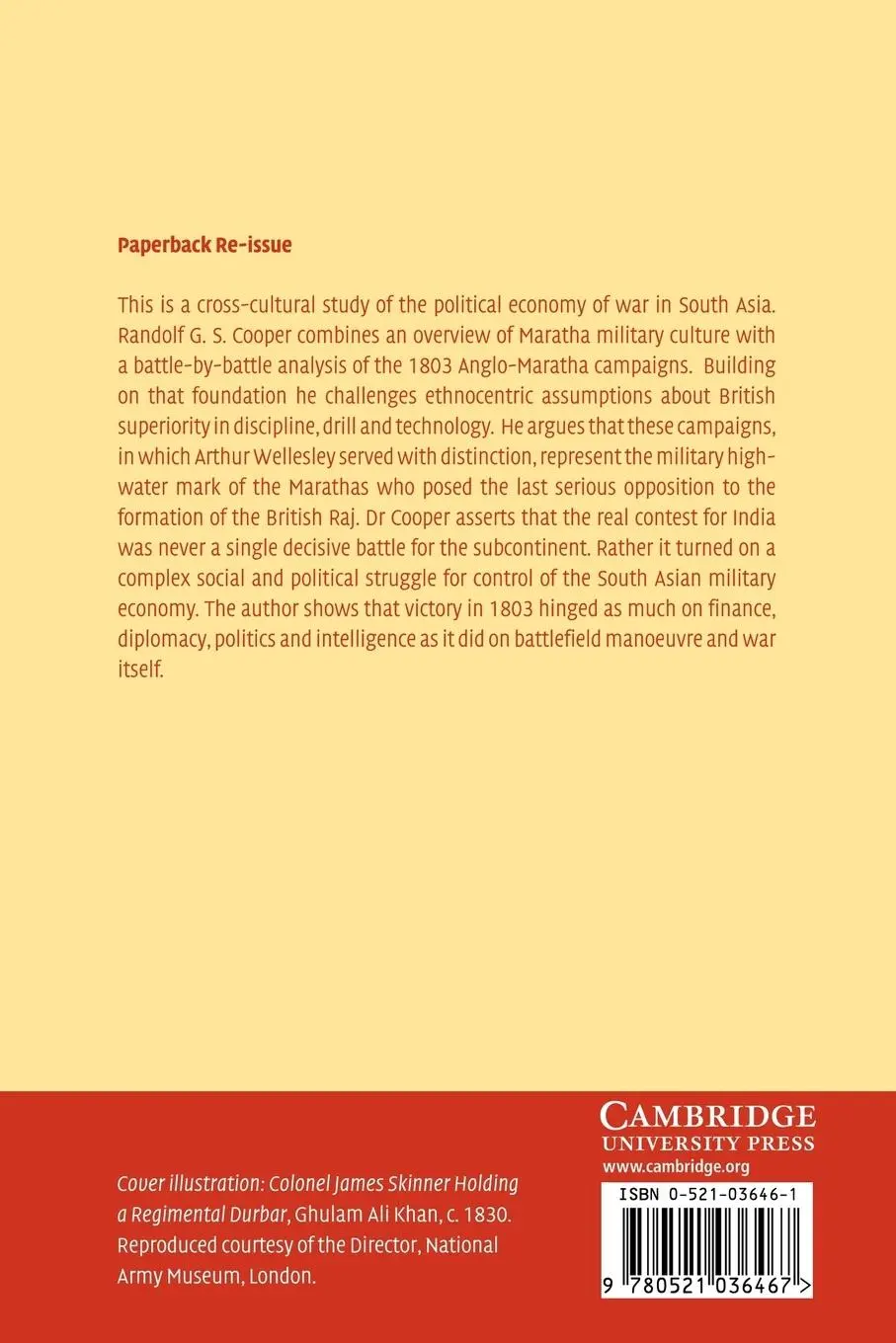 Rückseite: 9780521036467 | The Anglo-Maratha Campaigns and the Contest for India | Cooper | Buch