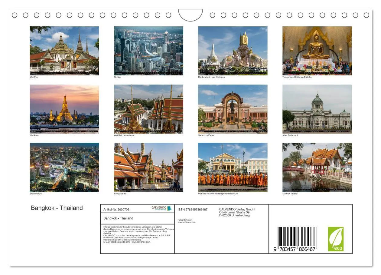 Bild: 9783457866467 | Bangkok - Thailand (Wandkalender 2026 DIN A4 quer), CALVENDO...