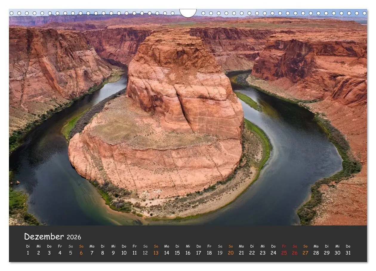 Bild: 9783516026467 | Die Canyons der USA (Wandkalender 2026 DIN A3 quer), CALVENDO...