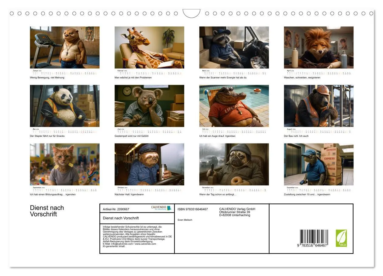 Bild: 9783516646467 | Dienst nach Vorschrift (Wandkalender 2026 DIN A3 quer), CALVENDO...