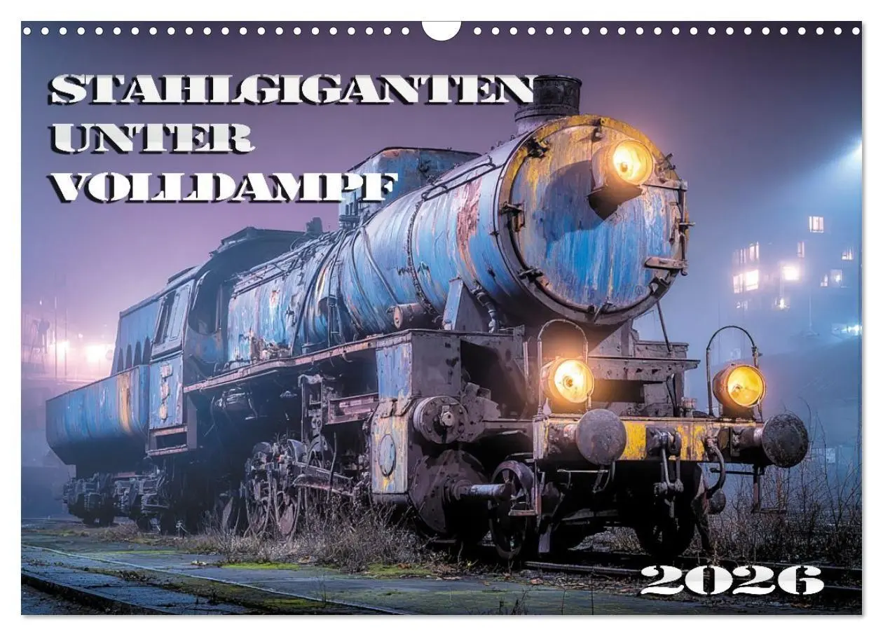 Cover: 9783516716467 | Stahlgiganten unter Dampf (Wandkalender 2026 DIN A3 quer), CALVENDO...