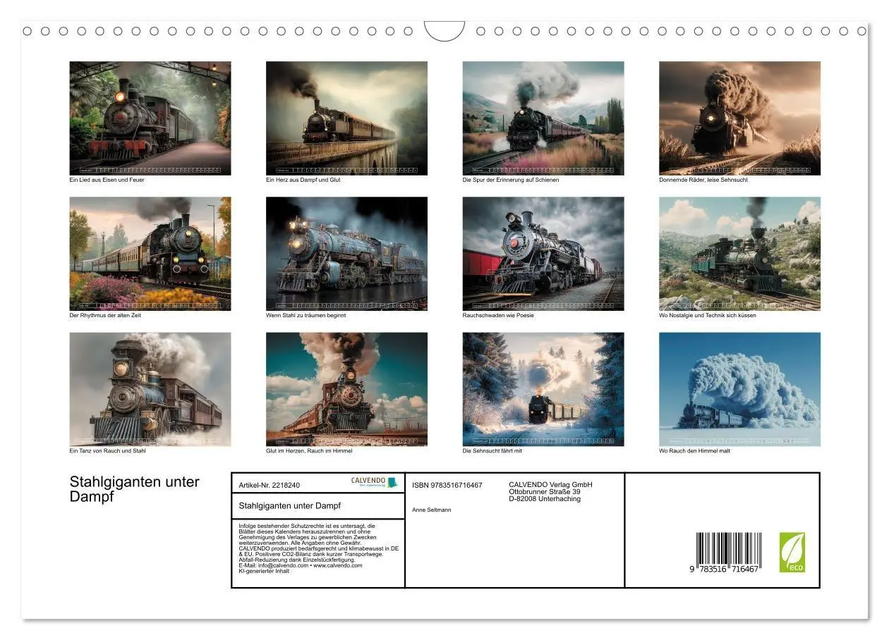 Bild: 9783516716467 | Stahlgiganten unter Dampf (Wandkalender 2026 DIN A3 quer), CALVENDO...