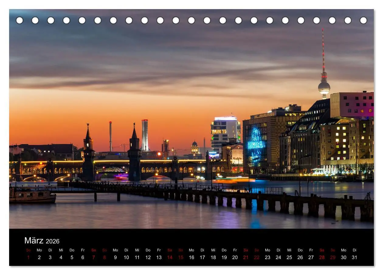 Bild: 9783457616567 | Eine Reise durch Berlin bei Nacht (Tischkalender 2026 DIN A5 quer),...