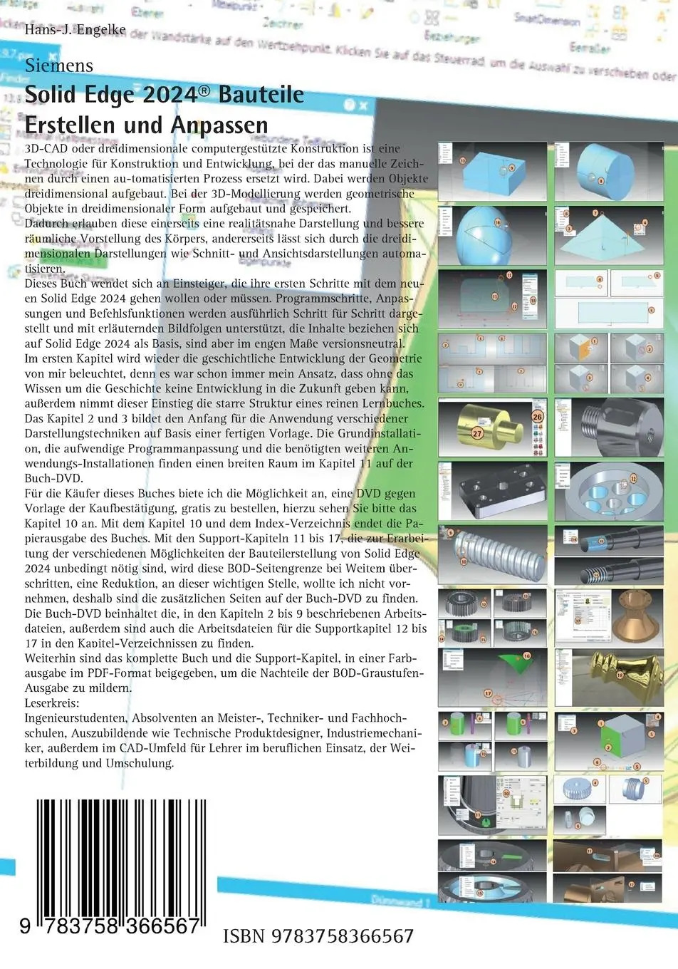Rückseite: 9783758366567 | Solid Edge Bauteile | Erstellen und Anpassen | Hans-J. Engelke | Buch