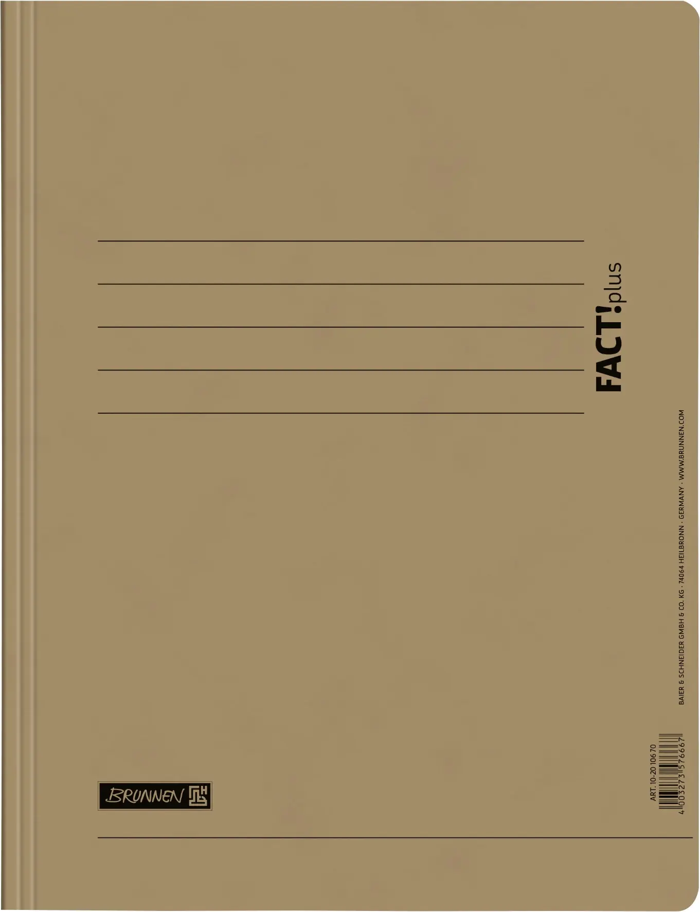 Cover: 4003273576667 | Brunnen Schnellhefter FACT!plus braun | Brunnen FACT!plus | 102010670