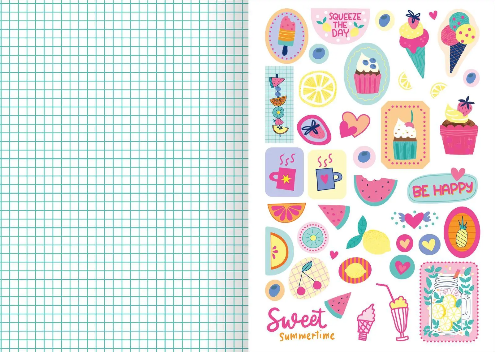 Bild: 4014489136767 | I Love Summer - Sticker-Liebe | Über 800 Sticker mit Neoneffekt | 2025