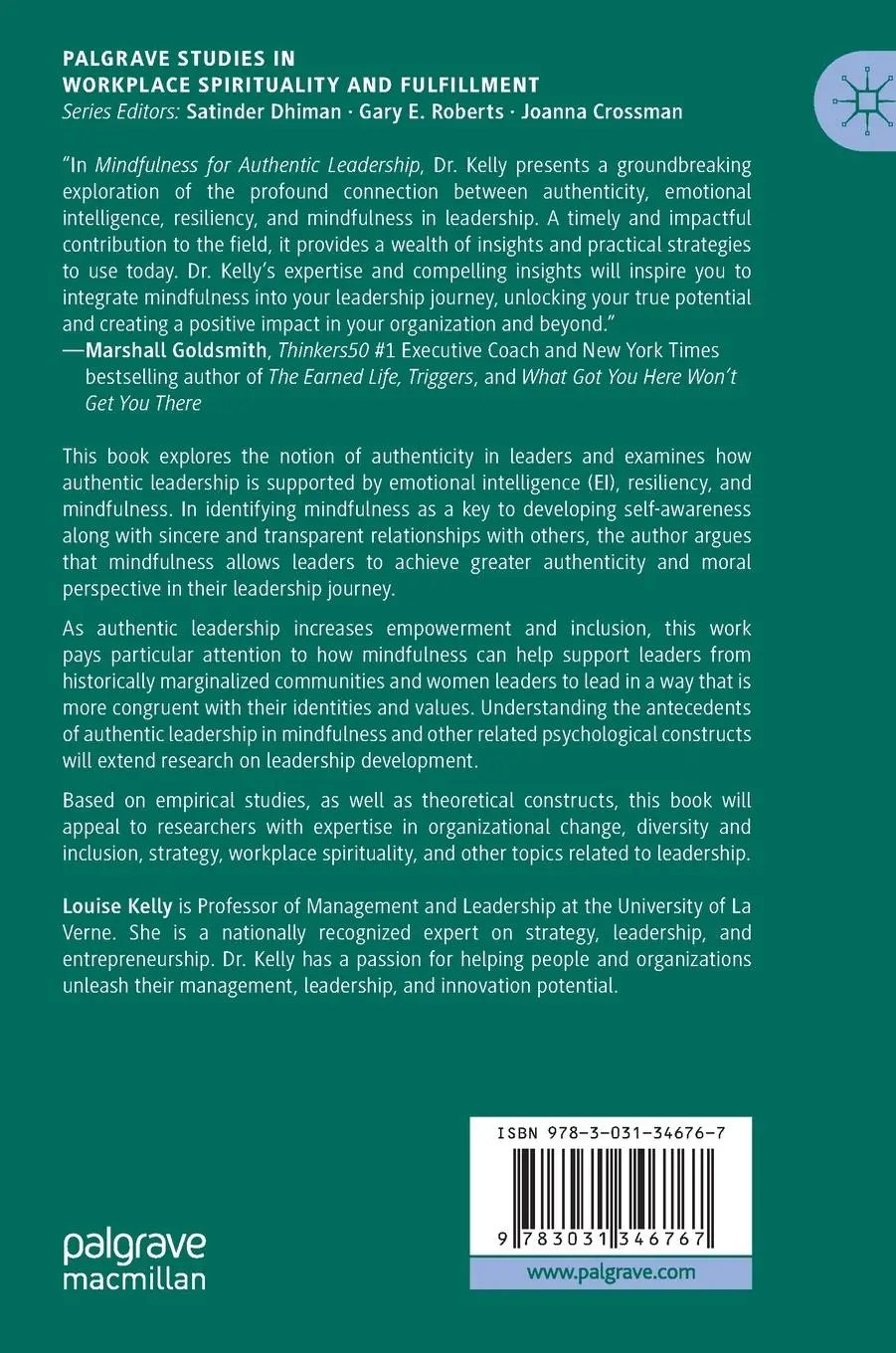 Rückseite: 9783031346767 | Mindfulness for Authentic Leadership | Theory and Cases | Louise Kelly