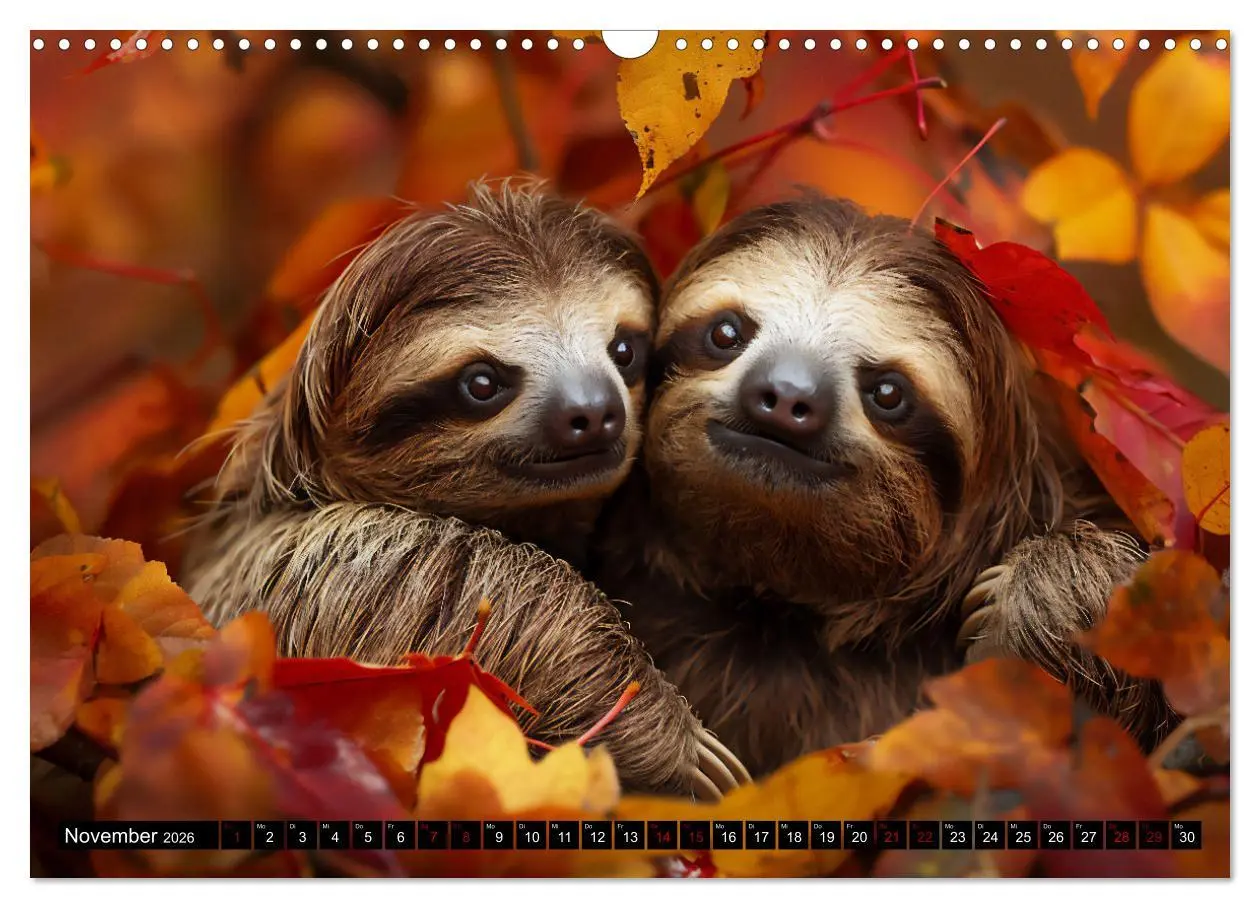 Bild: 9783457386767 | Faultiere - entspannt durchs Jahr (Wandkalender 2026 DIN A3 quer),...