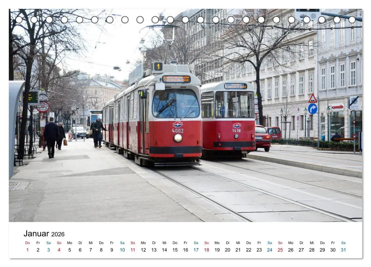Bild: 9783457836767 | Mit der Bim durch Wien - Die Wiener Straßenbahn (Tischkalender 2026...