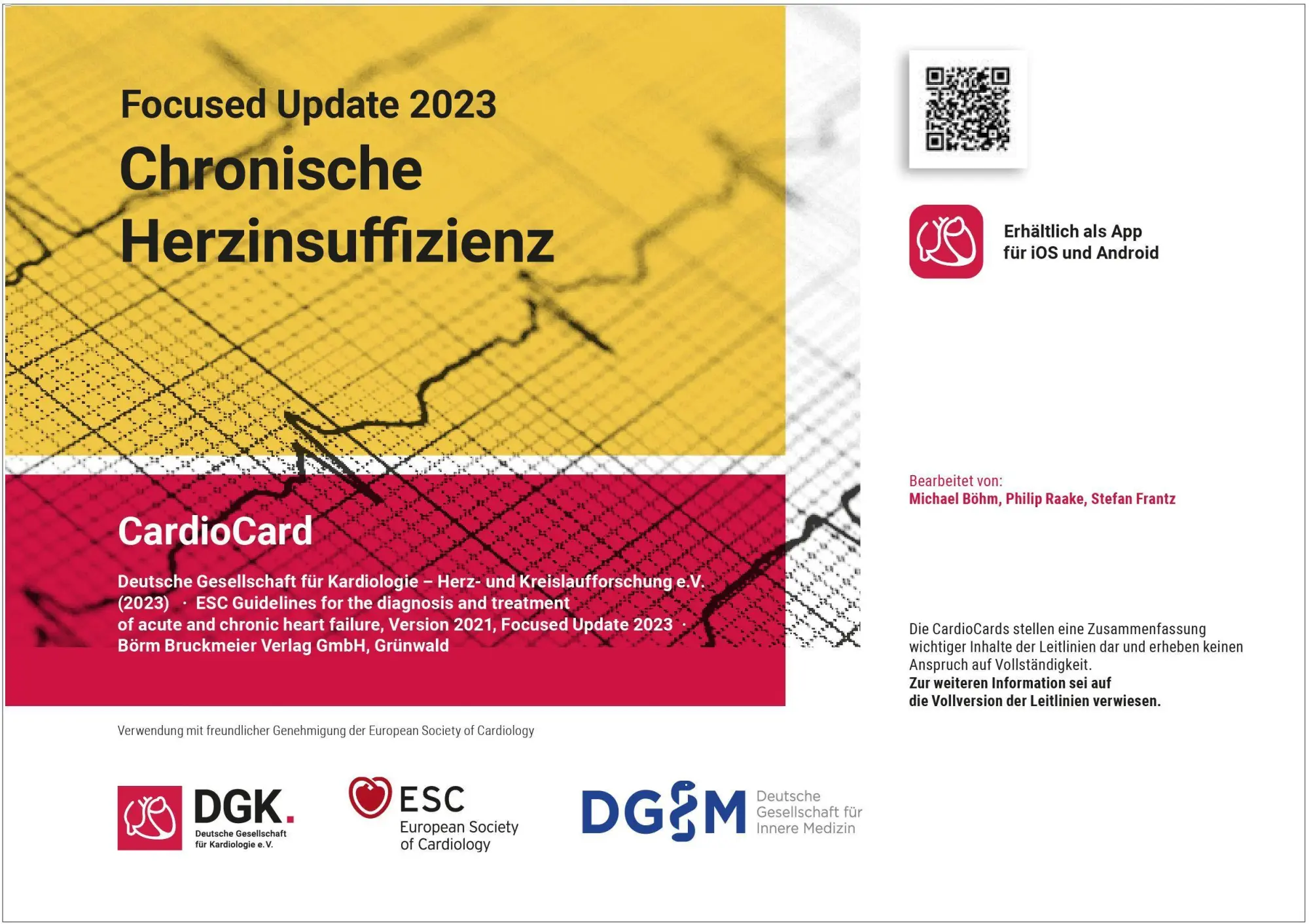 Cover: 9783898626767 | Chronische Herzinsuffizienz | CardioCard, Focused Update 2023 | Buch