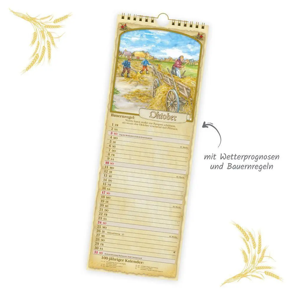 Bild: 9783988026767 | TRÖTSCH - Maxi-Streifenkalender Bauernkalender 2027 mit...
