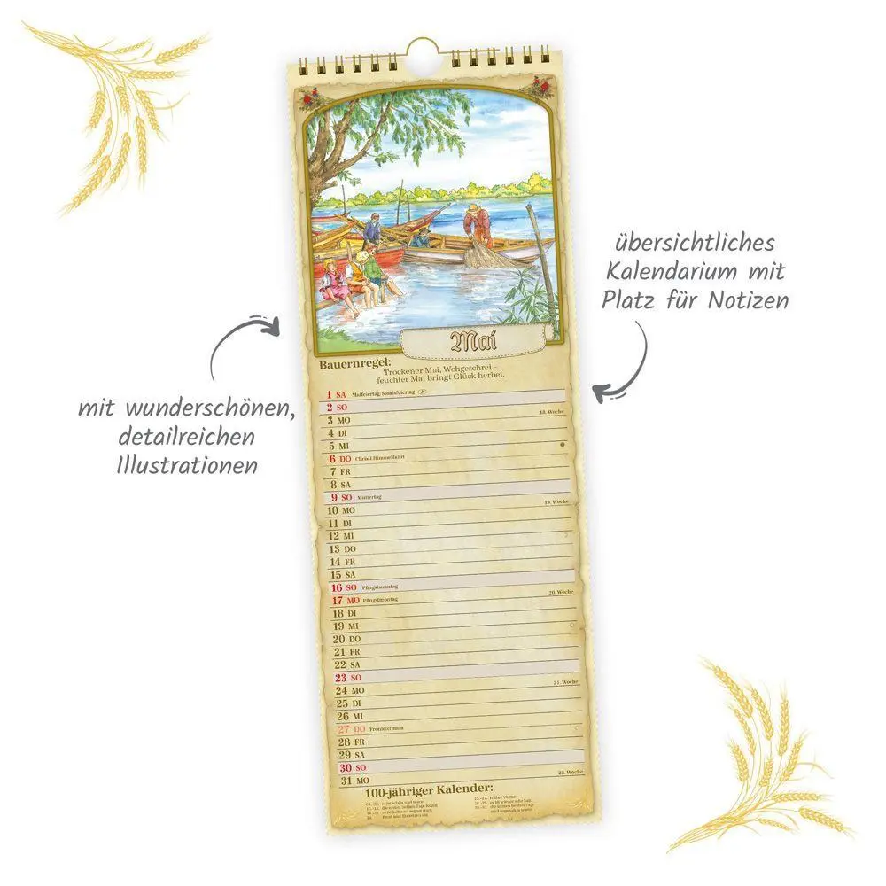 Bild: 9783988026767 | TRÖTSCH - Maxi-Streifenkalender Bauernkalender 2027 mit...