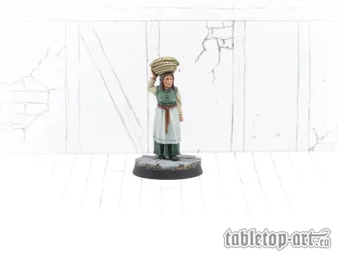 Cover: 704270726867 | Townsfolk Miniatures - Maid With Basket | Tabletop-Art