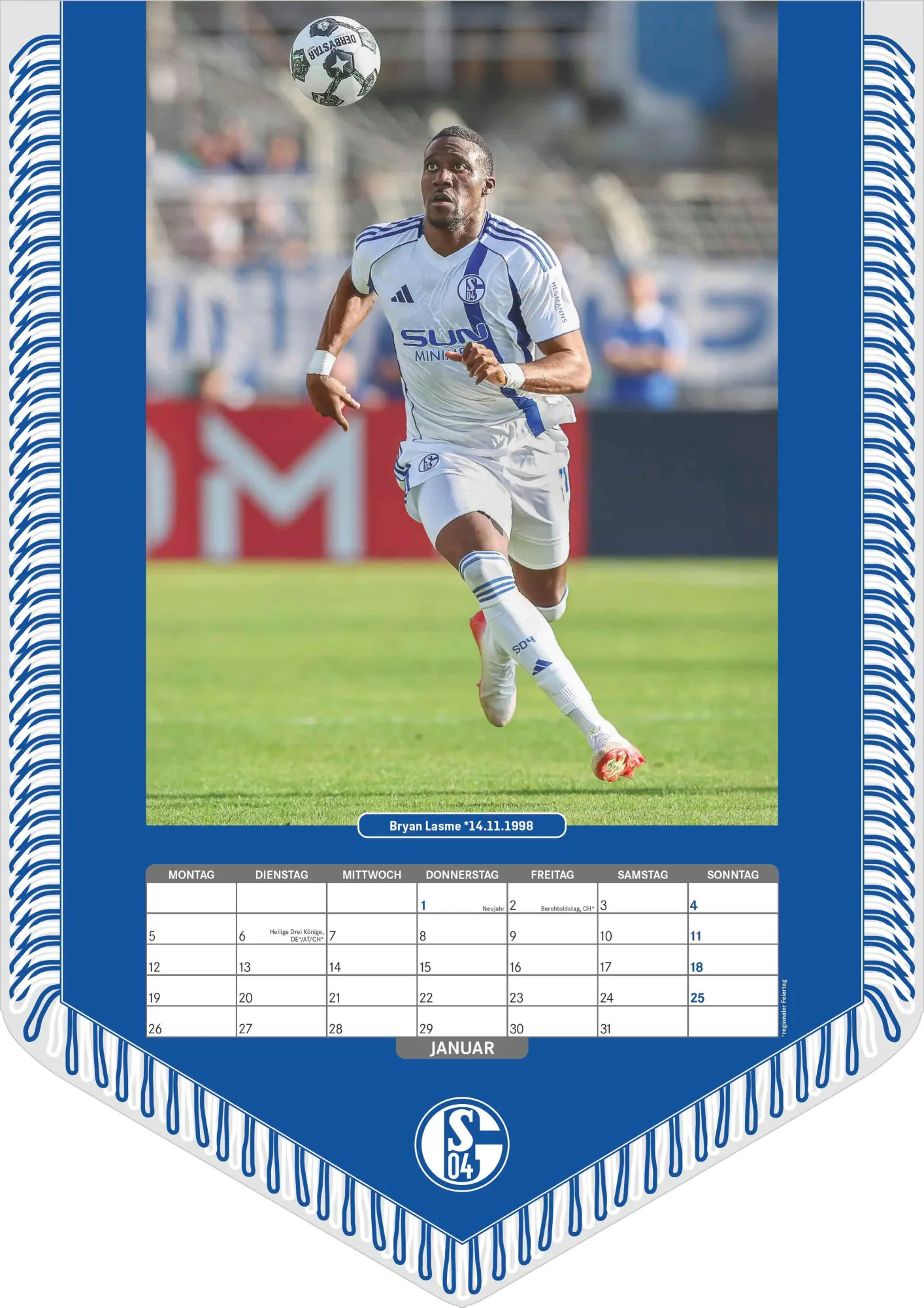 Bild: 4069095006867 | FC Schalke 04 2026 - Bannerkalender - Fan-Kalender -...