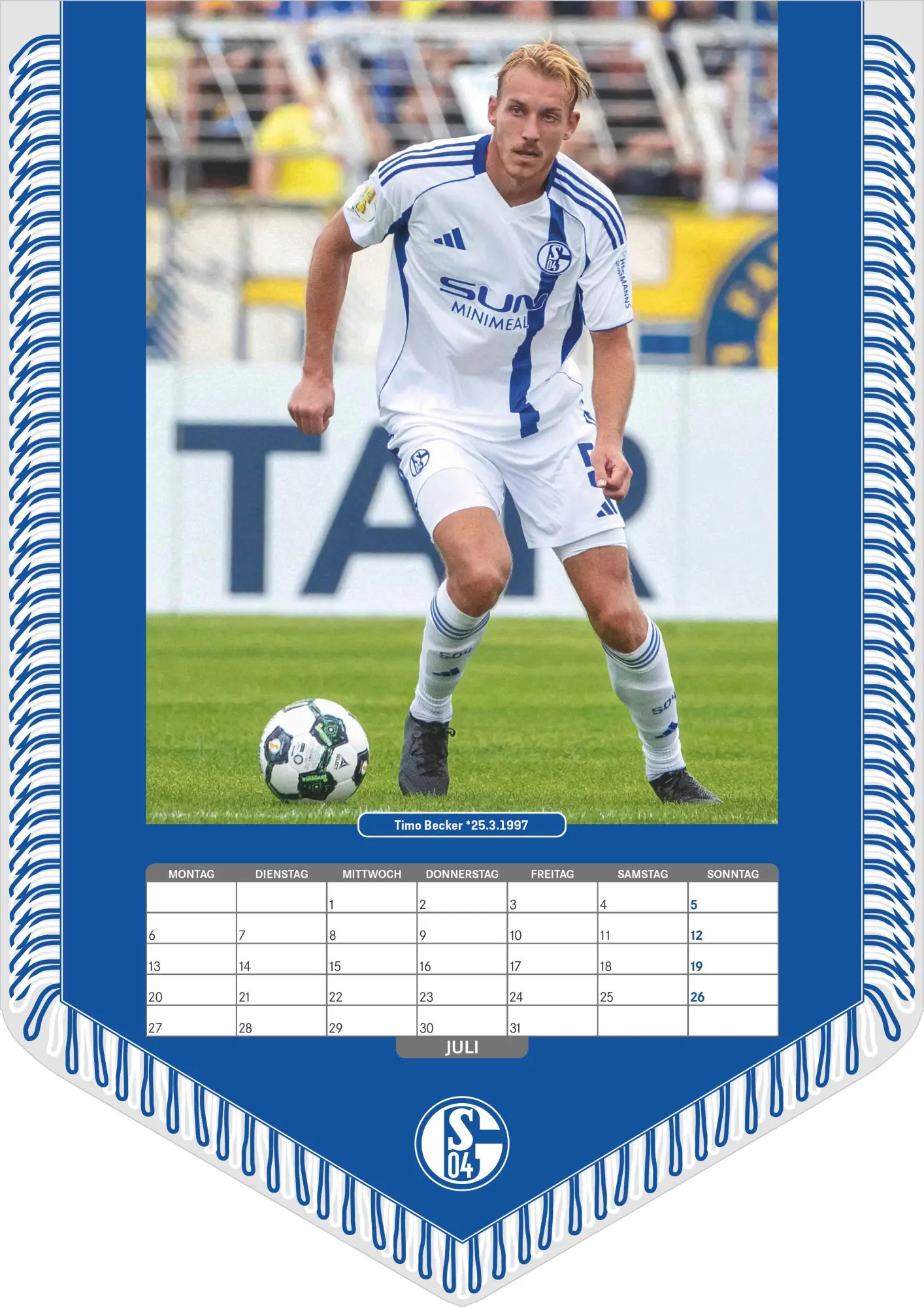 Bild: 4069095006867 | FC Schalke 04 2026 - Bannerkalender - Fan-Kalender -...
