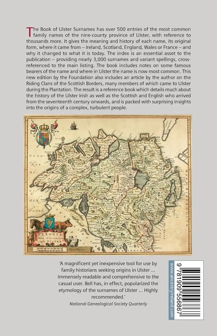 Rückseite: 9781909556867 | The Book of Ulster Surnames | Robert Bell | Taschenbuch | Englisch