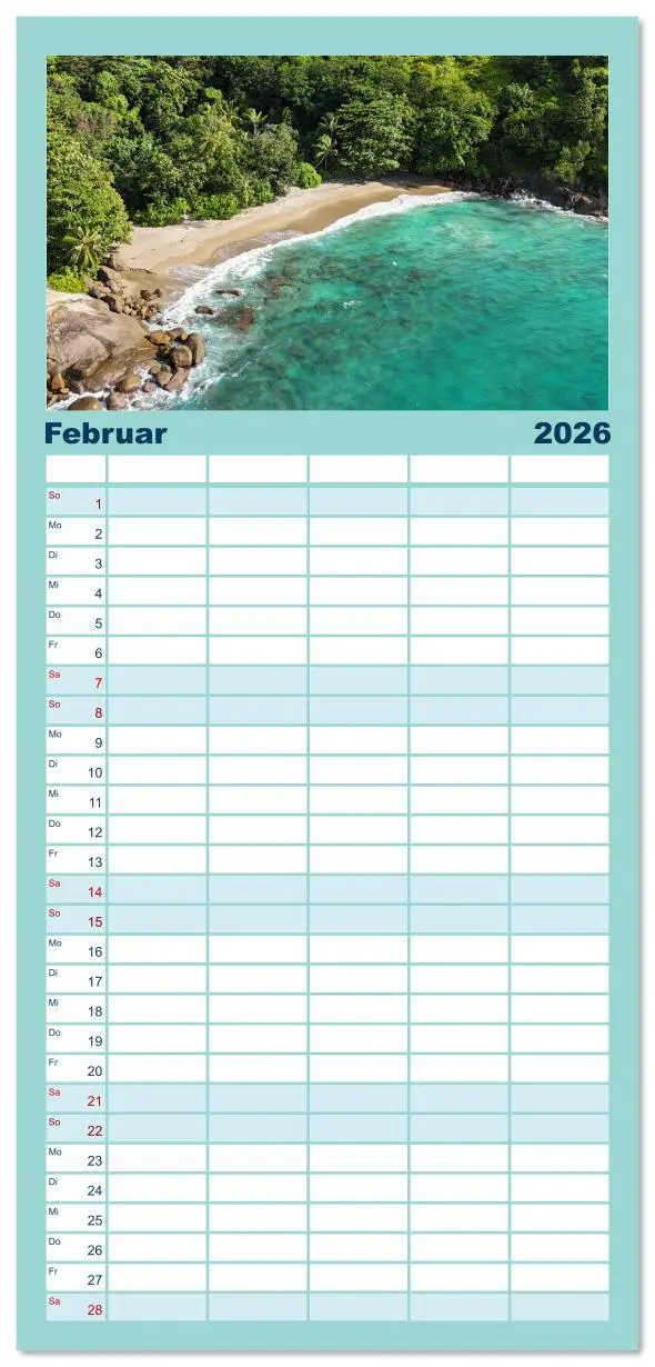 Bild: 9783516606867 | Familienplaner 2026 - Seychellen - unterwegs mit Julia Hahn mit 5...