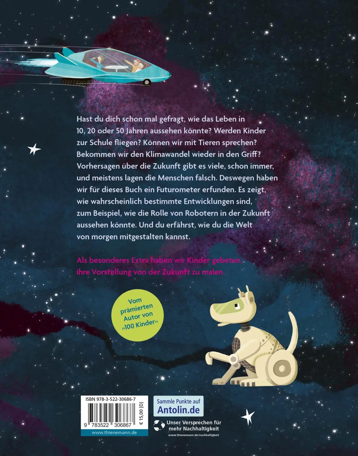 Rückseite: 9783522306867 | Einmal Zukunft und zurück | Kindersachbuch über die Welt von Morgen