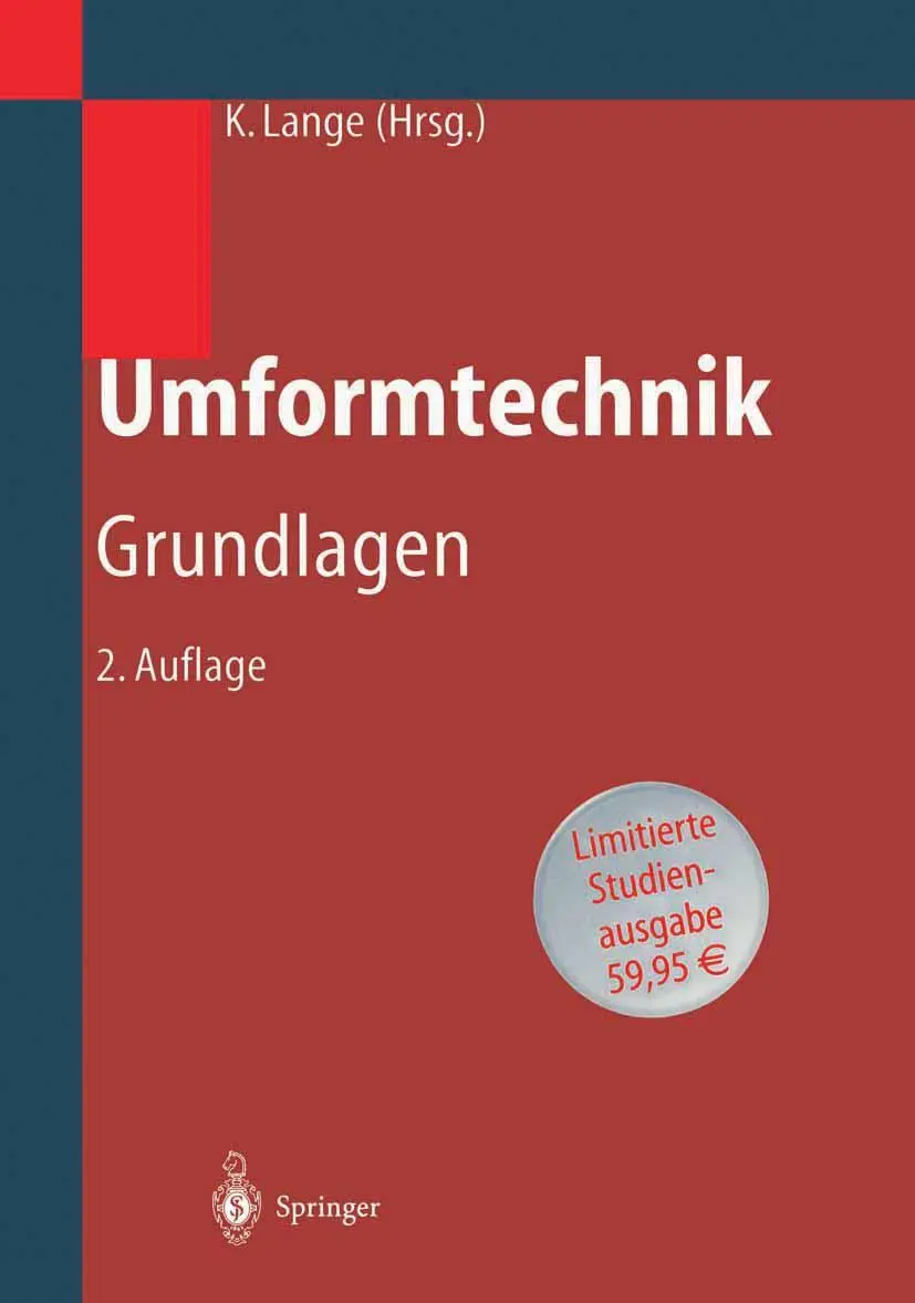 Cover: 9783540436867 | Umformtechnik | Handbuch für Industrie und Wissenschaft | Kurt Lange