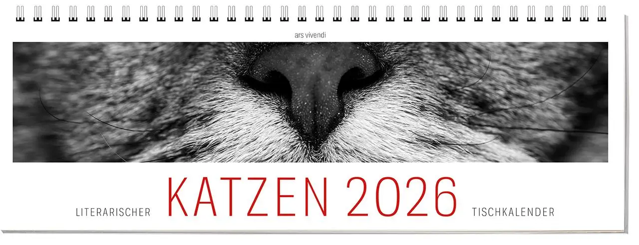 Cover: 9783747206867 | Tischkalender Katzen 2026 | Literarischer Tischkalender | Vivendi Ars