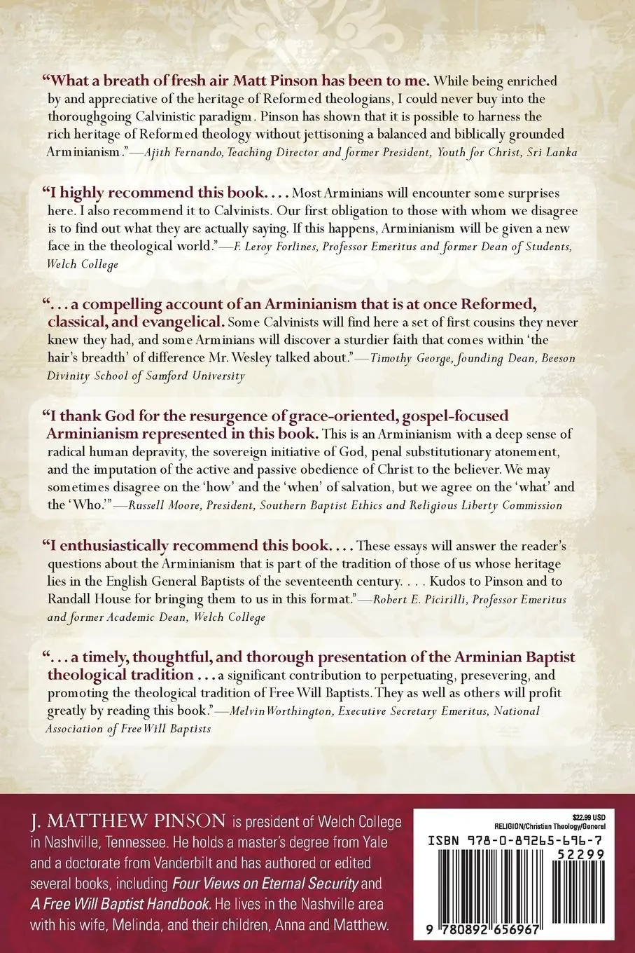Rückseite: 9780892656967 | Arminian and Baptist | Matthew Pinson | Taschenbuch | Englisch | 2015