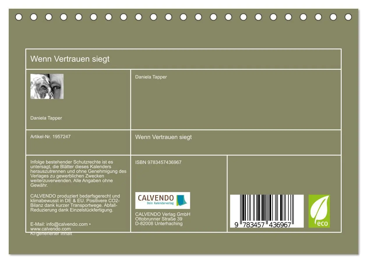 Bild: 9783457436967 | Wenn Vertrauen siegt (Tischkalender 2026 DIN A5 quer), CALVENDO...
