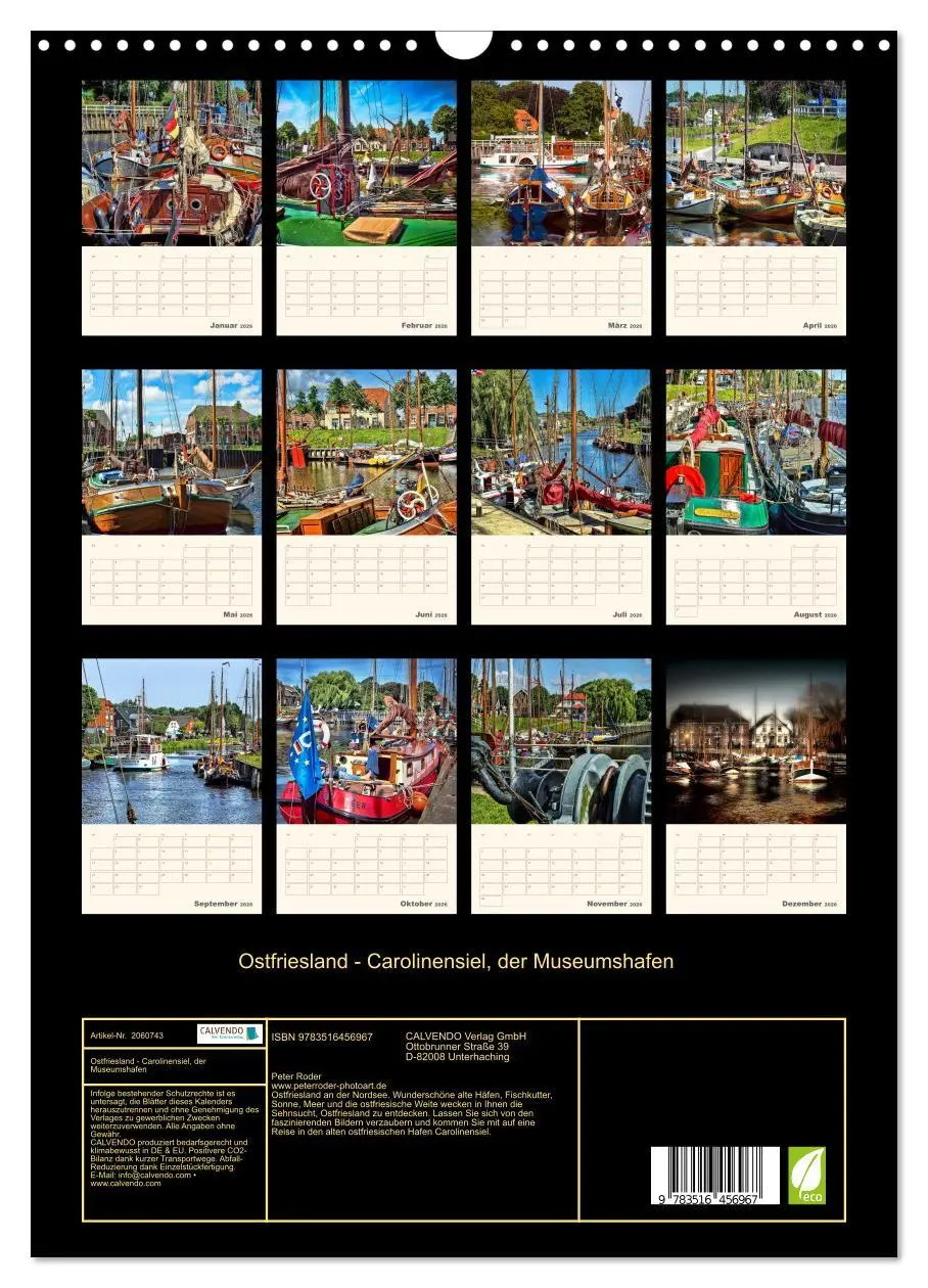 Bild: 9783516456967 | Ostfriesland - Carolinensiel, der Museumshafen (Wandkalender 2026...