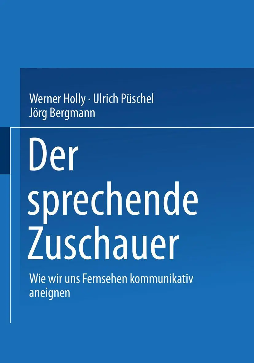 Cover: 9783531136967 | Der sprechende Zuschauer | Wir wir uns Fernsehen kommunikativ aneignen