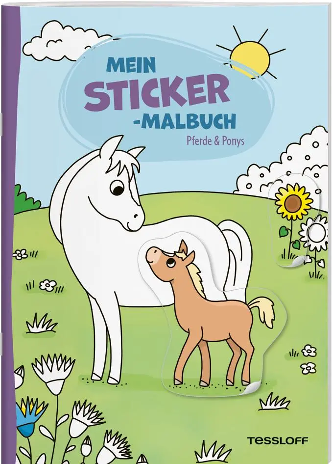 Cover: 9783788646967 | Mein Sticker-Malbuch. Pferde &amp; Ponys | Mit 35 passgenauen Stickern