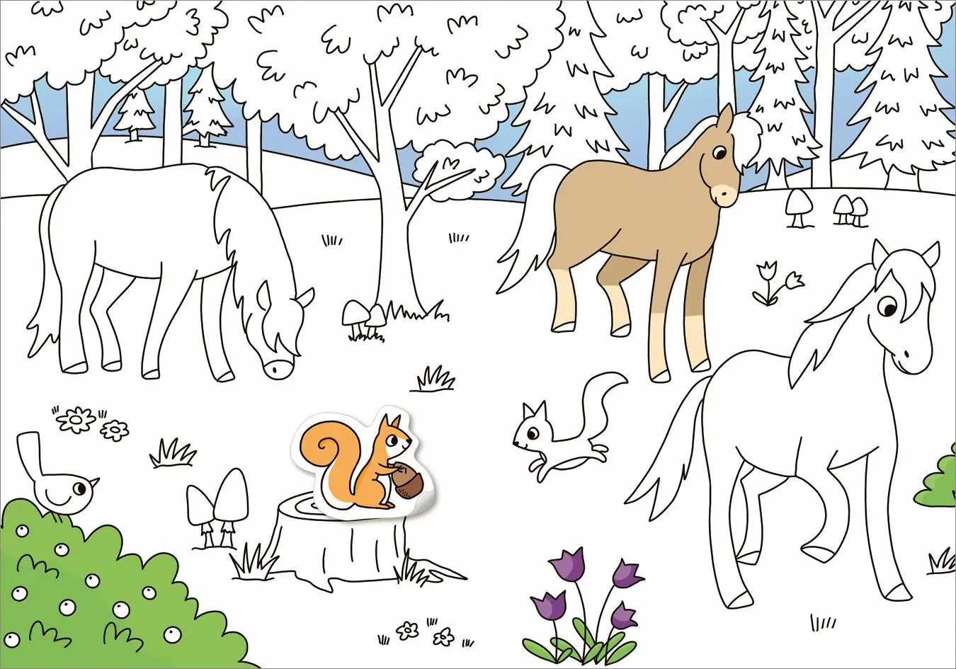 Bild: 9783788646967 | Mein Sticker-Malbuch. Pferde &amp; Ponys | Mit 35 passgenauen Stickern