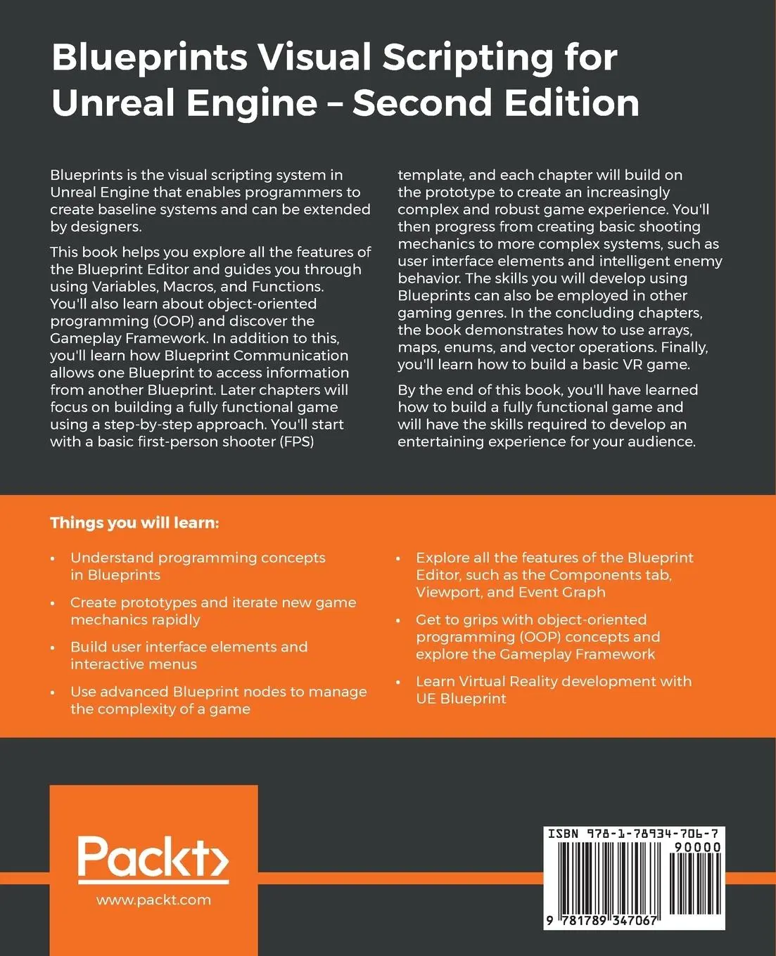 Rückseite: 9781789347067 | Blueprints Visual Scripting for Unreal Engine - Second Edition | Buch