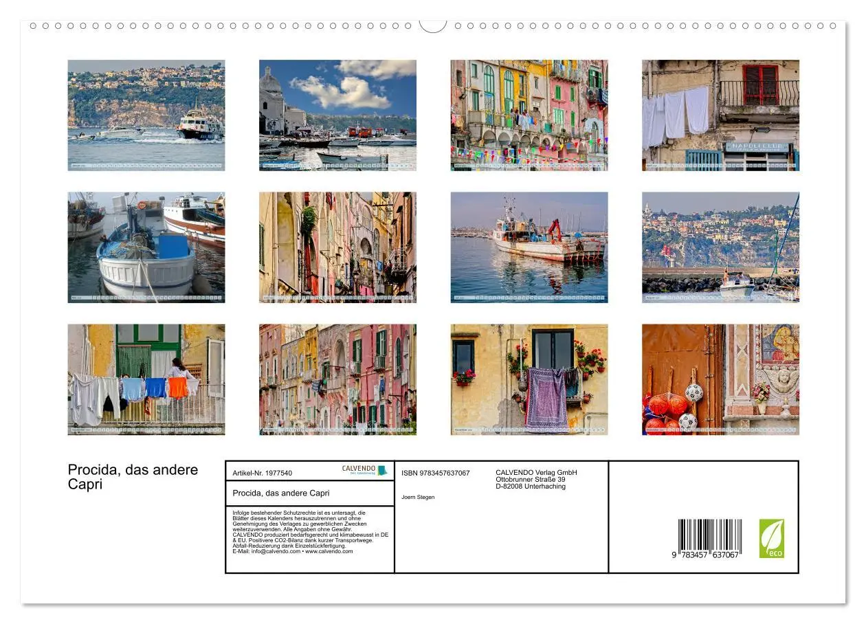 Bild: 9783457637067 | Procida, das andere Capri (Wandkalender 2026 DIN A2 quer), CALVENDO...