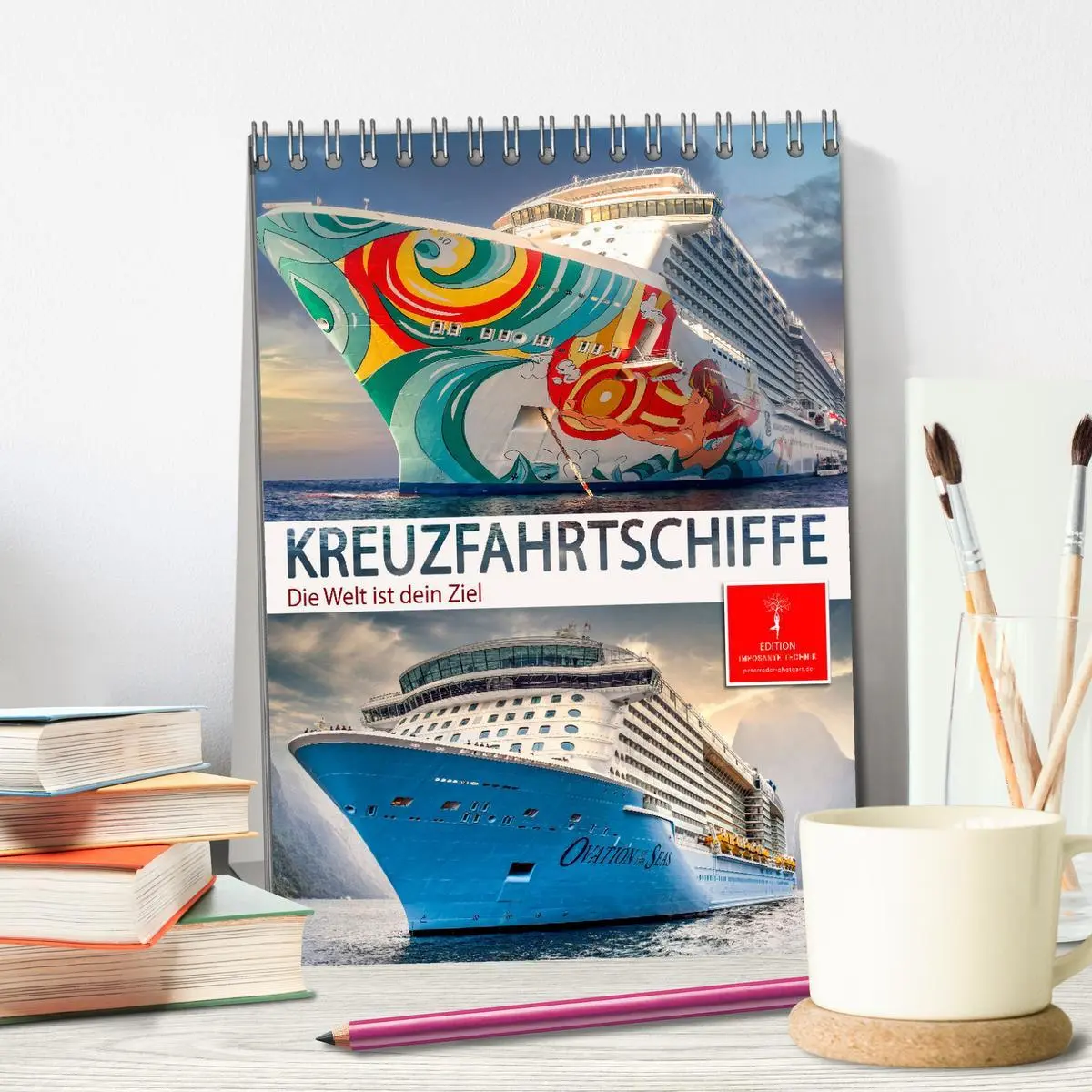 Bild: 9783516347067 | Kreuzfahrtschiffe - die Welt ist dein Ziel (Tischkalender 2026 DIN...