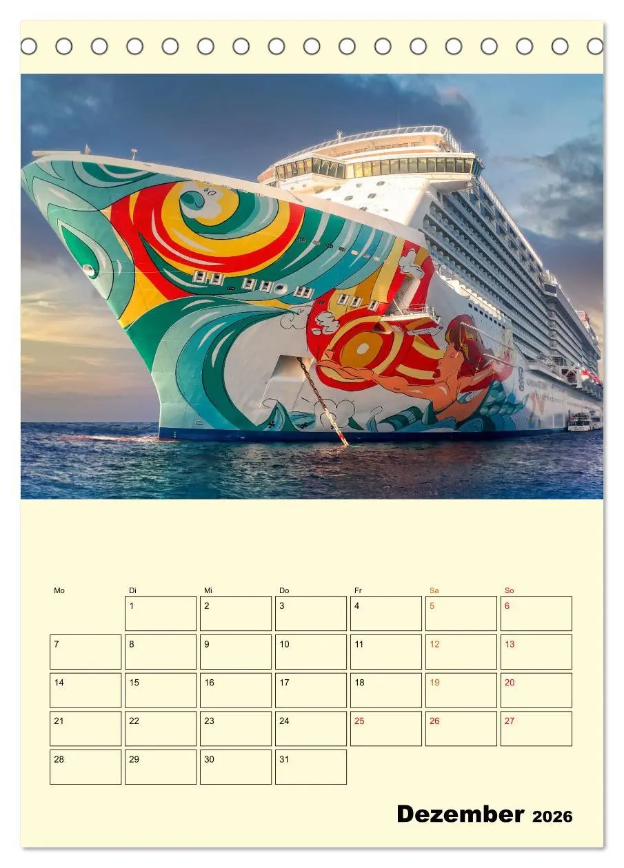 Bild: 9783516347067 | Kreuzfahrtschiffe - die Welt ist dein Ziel (Tischkalender 2026 DIN...