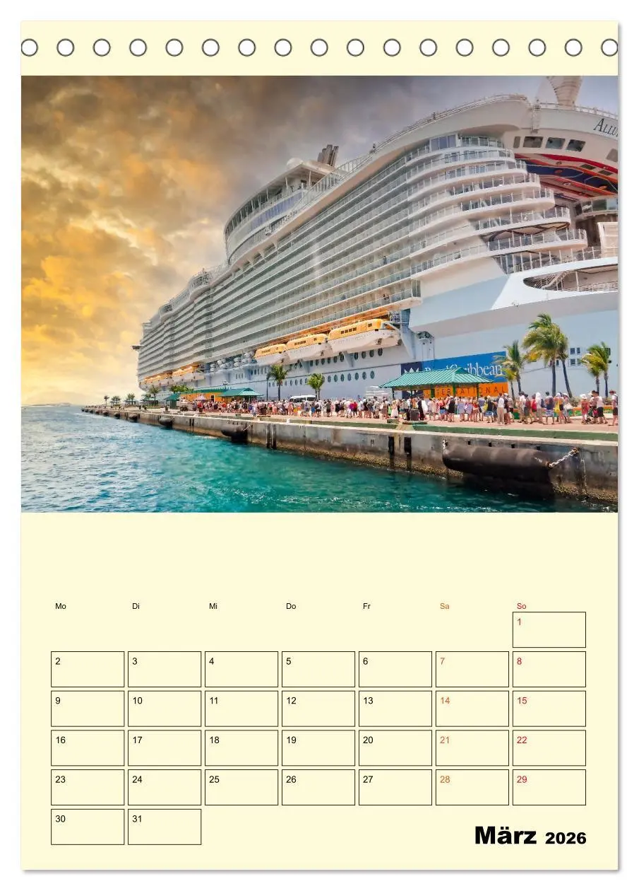 Bild: 9783516347067 | Kreuzfahrtschiffe - die Welt ist dein Ziel (Tischkalender 2026 DIN...