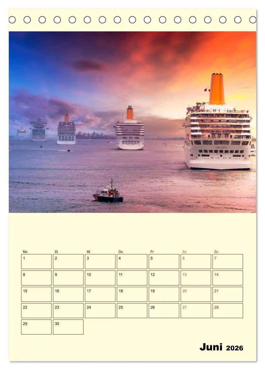 Bild: 9783516347067 | Kreuzfahrtschiffe - die Welt ist dein Ziel (Tischkalender 2026 DIN...