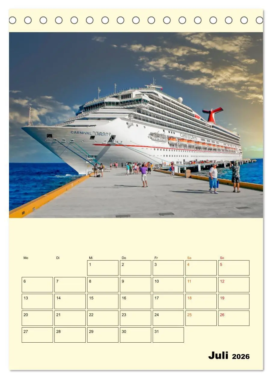 Bild: 9783516347067 | Kreuzfahrtschiffe - die Welt ist dein Ziel (Tischkalender 2026 DIN...
